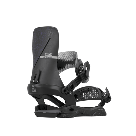 ROME Women's Katana AsymWrap Snowboard Bindings Black 2026 Women's Snowboard Bindings Rome 