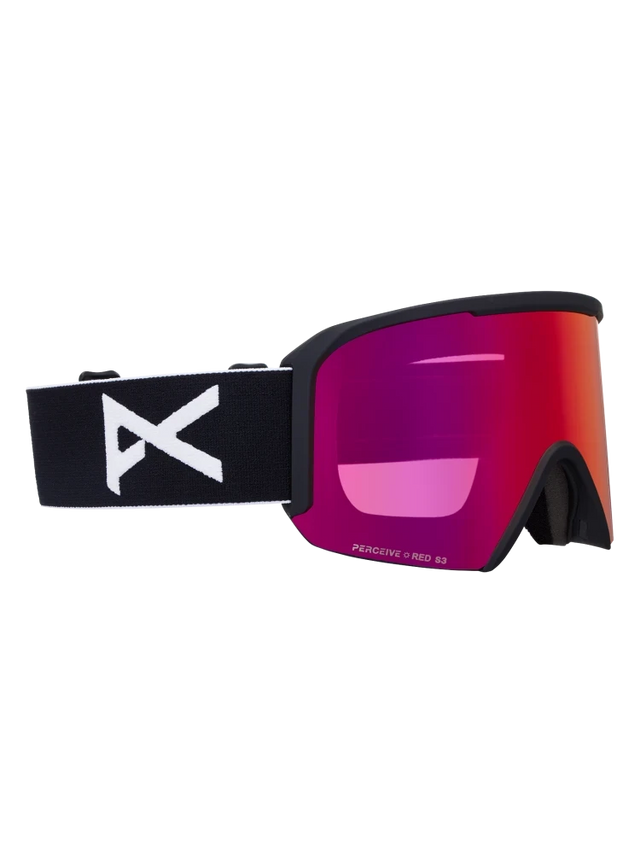 ANON Nesa Black - Perceive Perceive Sunny Red + Perceive Cloudy Burst + MFI Face Mask Snow Goggle Snow Goggles Anon 