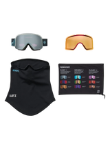 ANON Nesa S Snow Flurry - Perceive Sunny Onyx + Perceive Cloudy Burst + MFI Face Mask Snow Goggle Snow Goggles Anon 