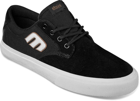 ETNIES Barge Plus Shoes Black/White Men's Skate Shoes Etnies 