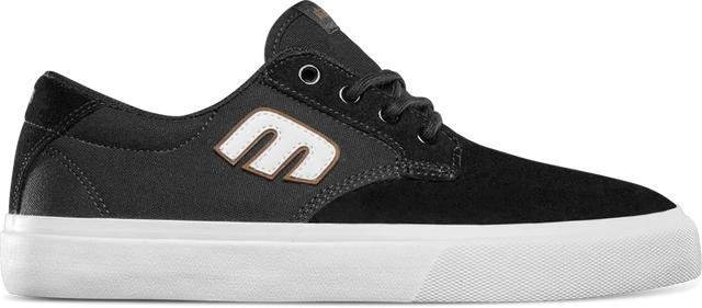 ETNIES Barge Plus Shoes Black/White Men's Skate Shoes Etnies 