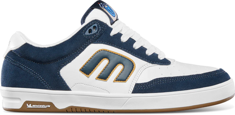 ETNIES The Aurelien Shoe White/Navy/Gold Men's Skate Shoes Etnies 
