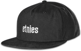 ETNIES Icon Embroidery Snapback Hat Black Men's Hats Etnies 