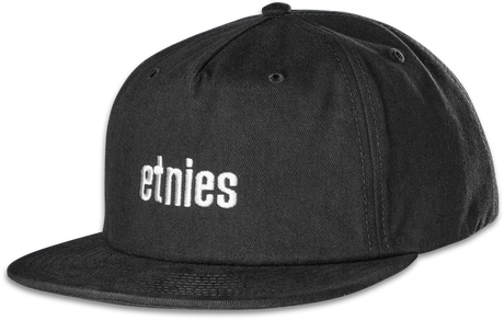 ETNIES Icon Embroidery Snapback Hat Black Men's Hats Etnies 