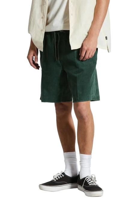 BRIXTON Madrid II Corduroy Shorts Trekking Green Cord Men's Walkshorts Brixton 