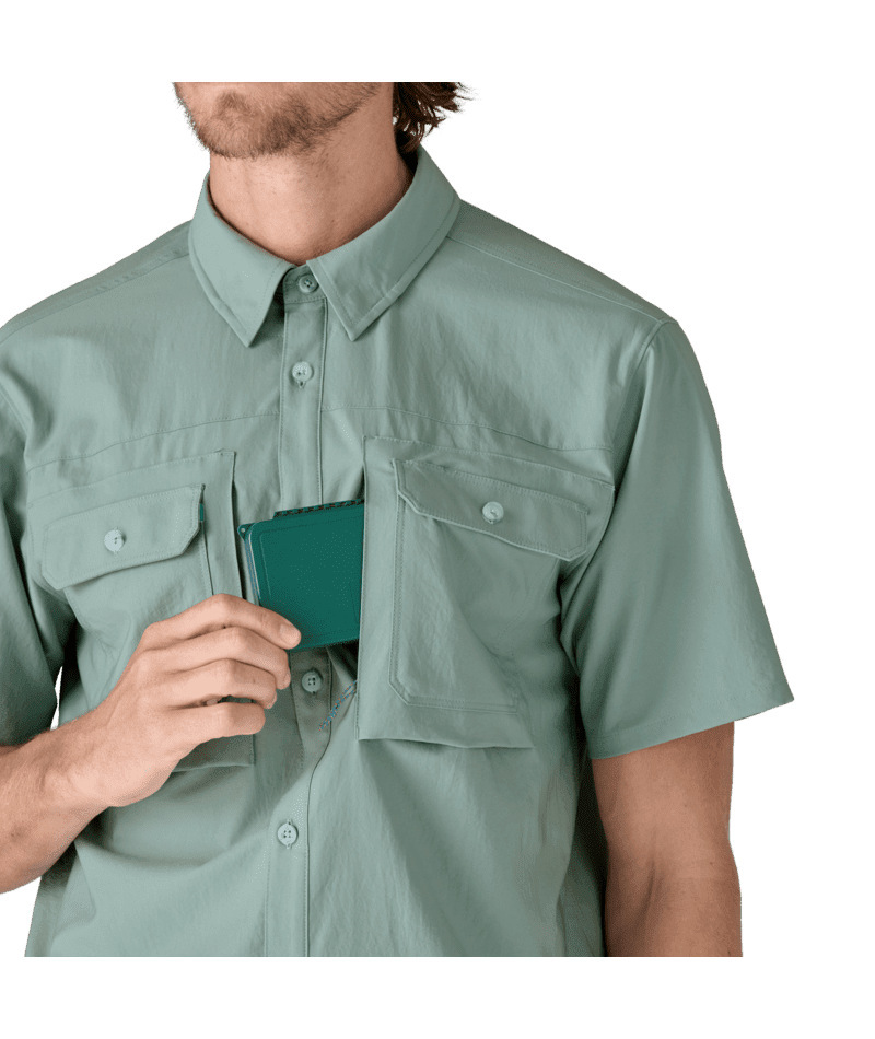 PATAGONIA Short-Sleeved Self-Guided Sun Shirt Thermal Blue Men's Short Sleeve Button Up Shirts Patagonia 