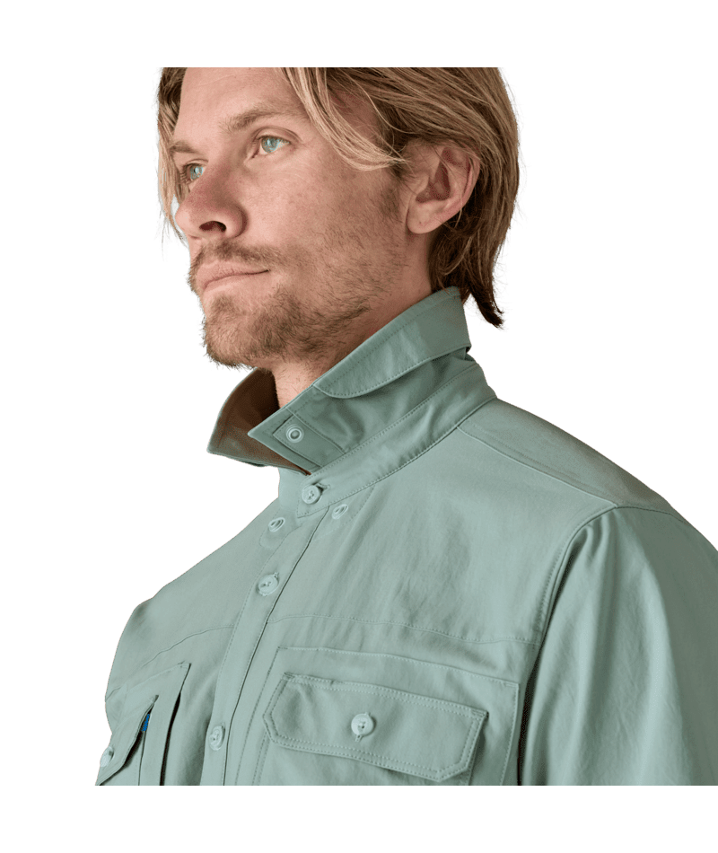 PATAGONIA Short-Sleeved Self-Guided Sun Shirt Thermal Blue Men's Short Sleeve Button Up Shirts Patagonia 