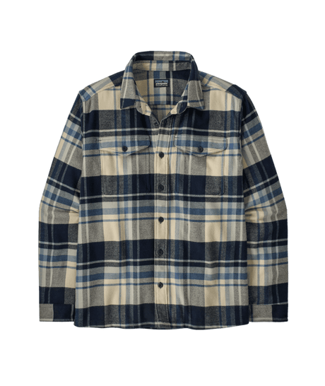 PATAGONIA Fjord Flannel Longsleeve Button-Up Shirt Hibernate/Sunken Blue Men's Long Sleeve Button Up Shirts Patagonia 