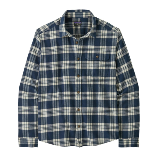 PATAGONIA Lightweight Fjord Flannel Long Sleeve Button-Up Shirt Base Camp/New Navy Men's Long Sleeve Button Up Shirts Patagonia 