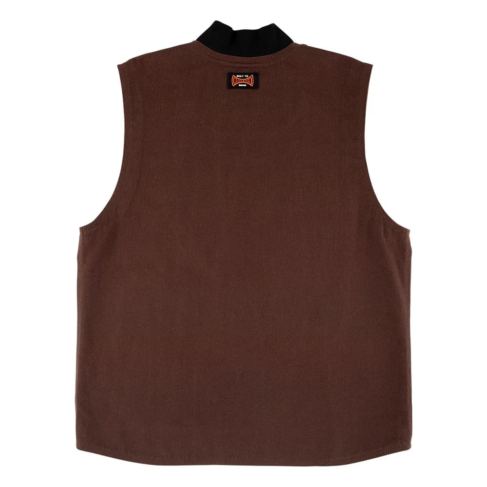 INDEPENDENT Built To Grind Canvas Vest Chocolate Men's Vests Independent 