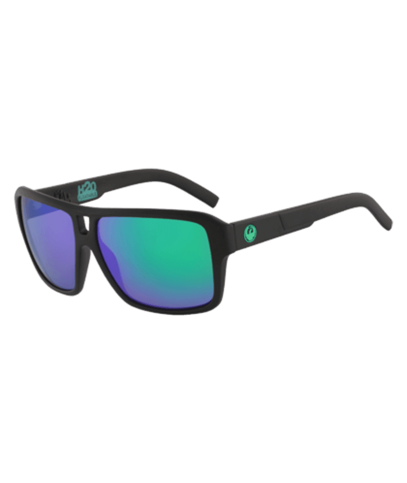 DRAGON The Jam H2O Matte Black - Lumalens Green Ion Polarized Sunglasses Sunglasses Dragon 