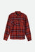 BRIXTON Bowery Flannel Barn Red/Flint Blue/Dark Burgundy Men's Long Sleeve Button Up Shirts Brixton 