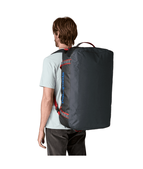 PATAGONIA Black Hole 70L Duffel Smolder Blue With Amanita Red Duffle Bags Patagonia 