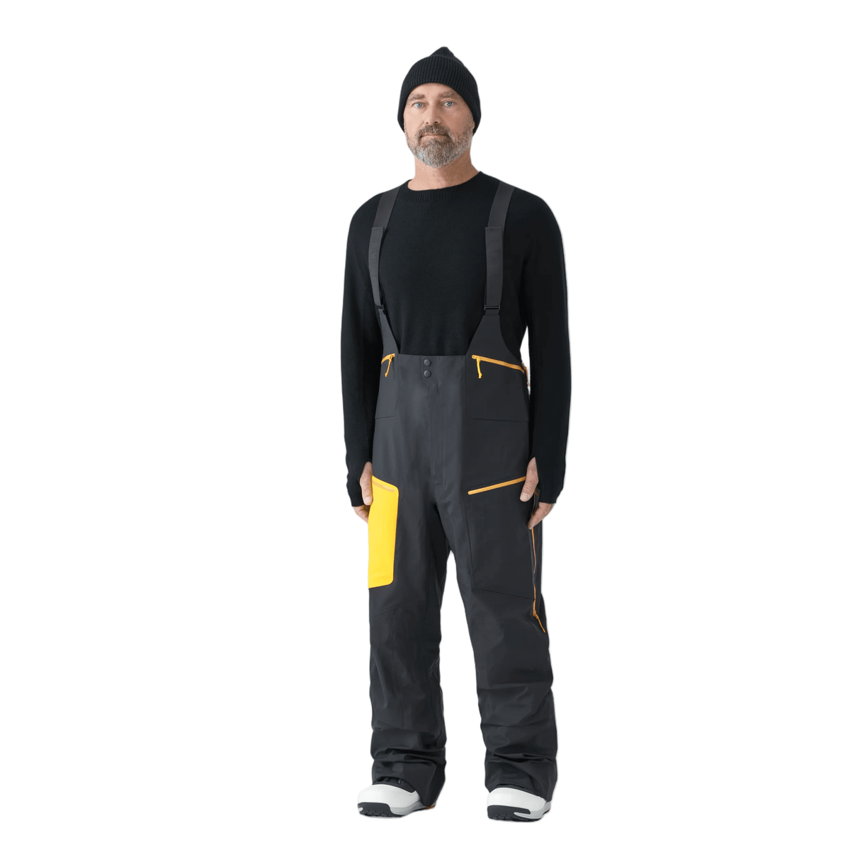 SKYLINE Faze 3L Guide Bib Snow Pants Cat Black/Mango 2027 Men's Snow Bib Pants Skyline 