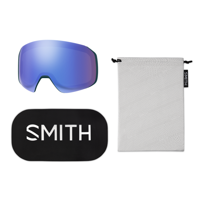 SMITH 4D Mag S Pacific Flow - ChromaPop Everyday Green Mirror + ChromaPop Storm Blue Sensor Mirror Snow Goggle Snow Goggles Smith 