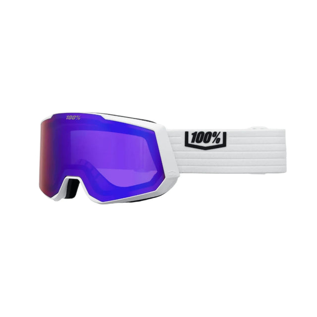 100% Snowcraft XL White - HiPER Violet Mirror + HiPER Silver Flash Mirror Snow Goggle Snow Goggles 100% 