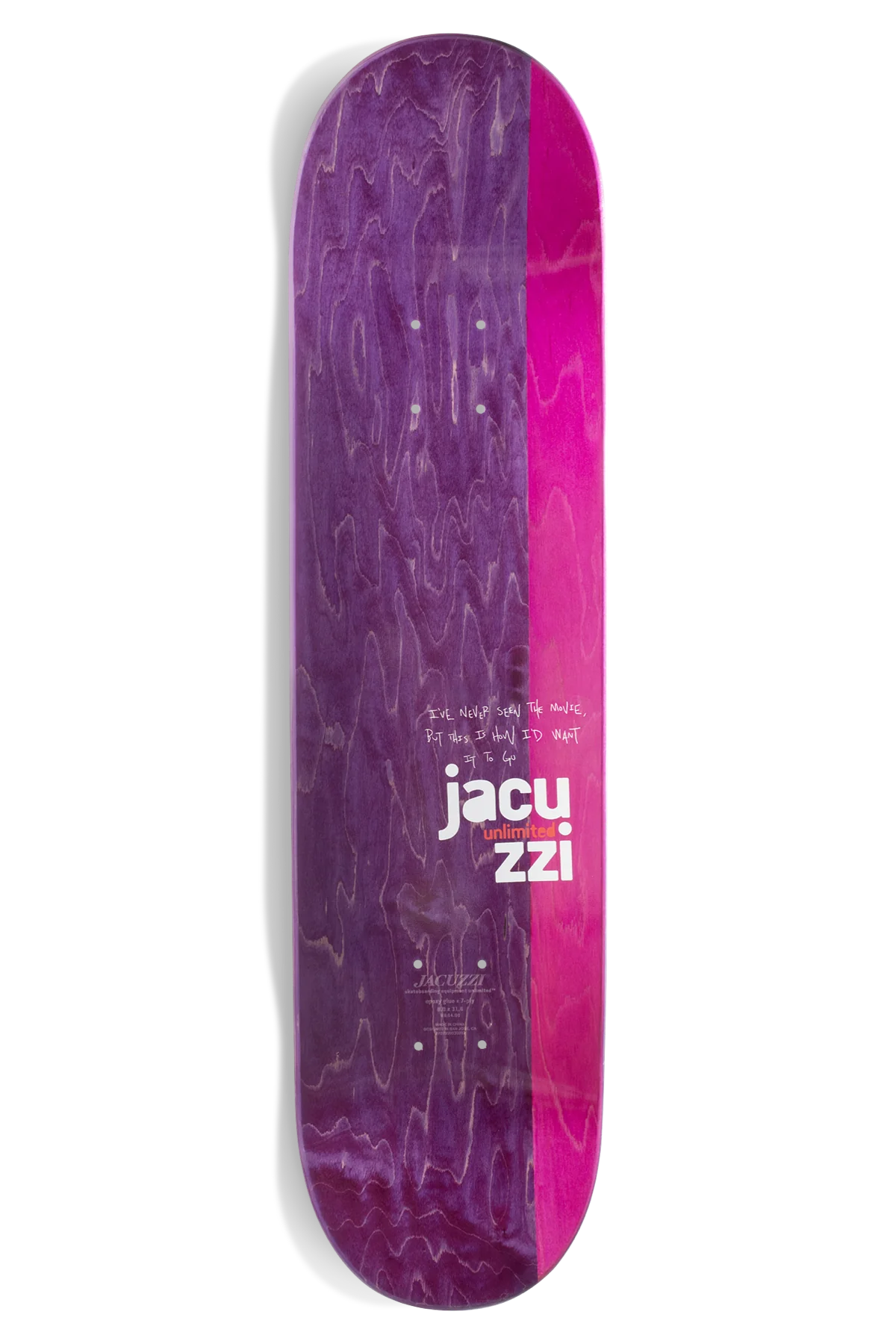 JACUZZI Berry Hot Dog Heaven 8.25 Skateboard Deck Skateboard Decks Jacuzzi 