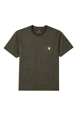 BRIXTON Journey Short Sleeve Pocket T-Shirt Olive Tiger Camo Men's Short Sleeve T-Shirts Brixton 
