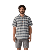 PATAGONIA Back Step Short Sleeve Button Up Sunlight/New Navy Men's Short Sleeve Button Up Shirts Patagonia 