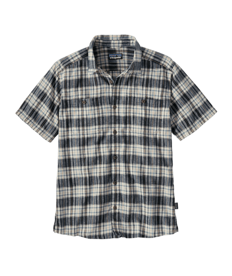 PATAGONIA Back Step Short Sleeve Button Up Sunlight/New Navy Men's Short Sleeve Button Up Shirts Patagonia 