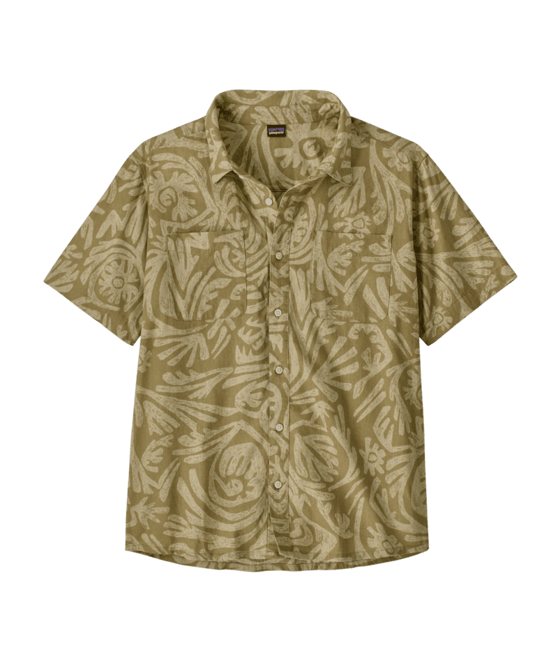 PATAGONIA Men's Back Step Short Sleeve Button Up Shirt Earthen/Weathered Stone Men's Short Sleeve Button Up Shirts Patagonia 