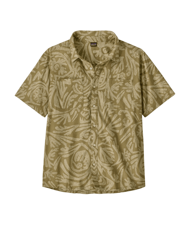 PATAGONIA Men's Back Step Short Sleeve Button Up Shirt Earthen/Weathered Stone Men's Short Sleeve Button Up Shirts Patagonia 