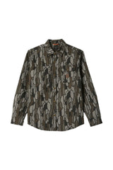 BRIXTON Builders Stretch Overshirt Bark Camo Men's Street Jackets Brixton 