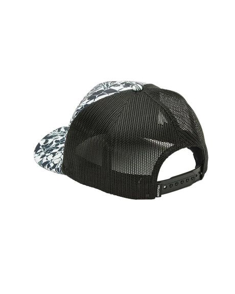 VOLCOM Women's Into Paradise Trucker Hat Black Ecru Women's Hats Volcom 