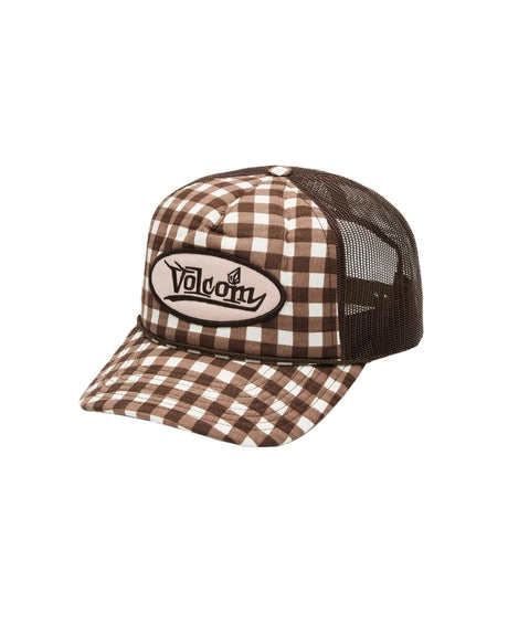 VOLCOM Women's Stone Plaid Trucker Hat Brownie Women's Hats Volcom 