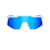100% Speedcraft Matte White - HiPER Blue Multilayer Mirror Sunglasses Sunglasses 100% 