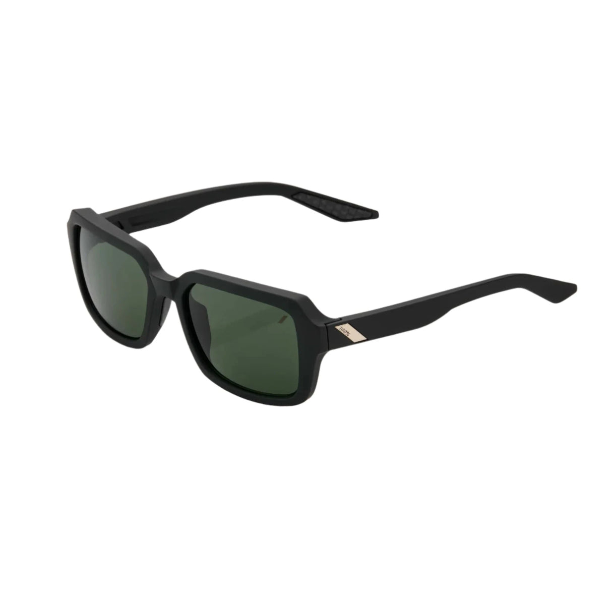 100% Rideley Soft Tact Black - Grey Green Sunglasses Sunglasses 100% 