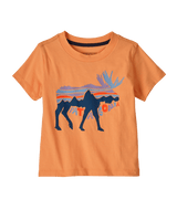 PATAGONIA Toddler Baby Graphic T-Shirt Fitz Roy Moose/Heirloom Peach Men's Short Sleeve T-Shirts Patagonia 