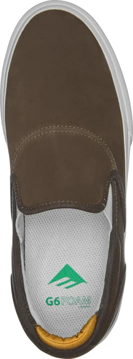 EMERICA Wino G6 Slip-On Shoes Brown/Tan Men's Skate Shoes Emerica 
