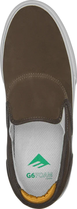EMERICA Wino G6 Slip-On Shoes Brown/Tan Men's Skate Shoes Emerica 