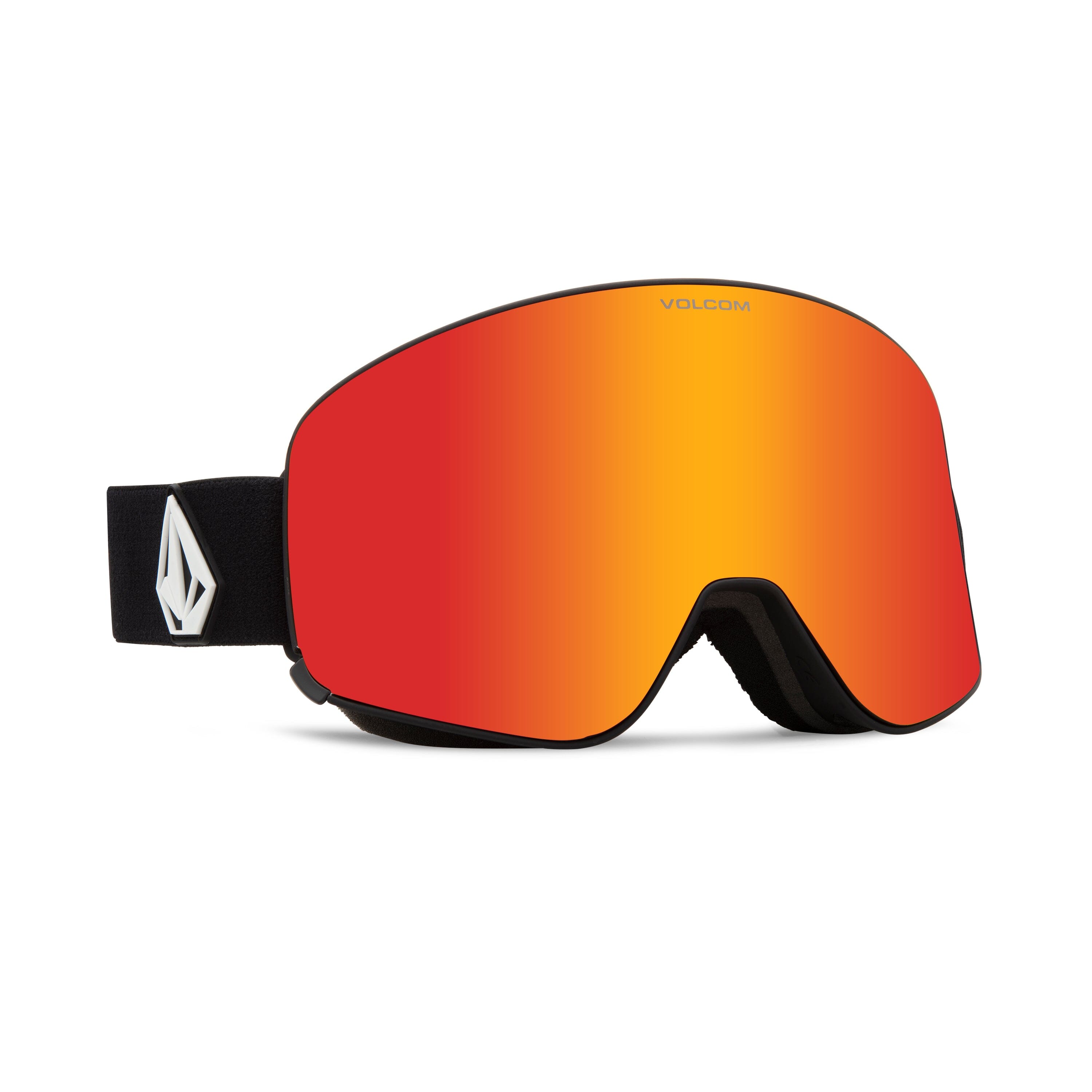 VOLCOM Odyssey Matte Black - Red Chrome + Yellow Snow Goggle Snow Goggles Volcom 