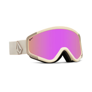 VOLCOM Attunga Khakiest/Sand - Pink Chrome + Yellow Snow Goggle Snow Goggles Volcom 