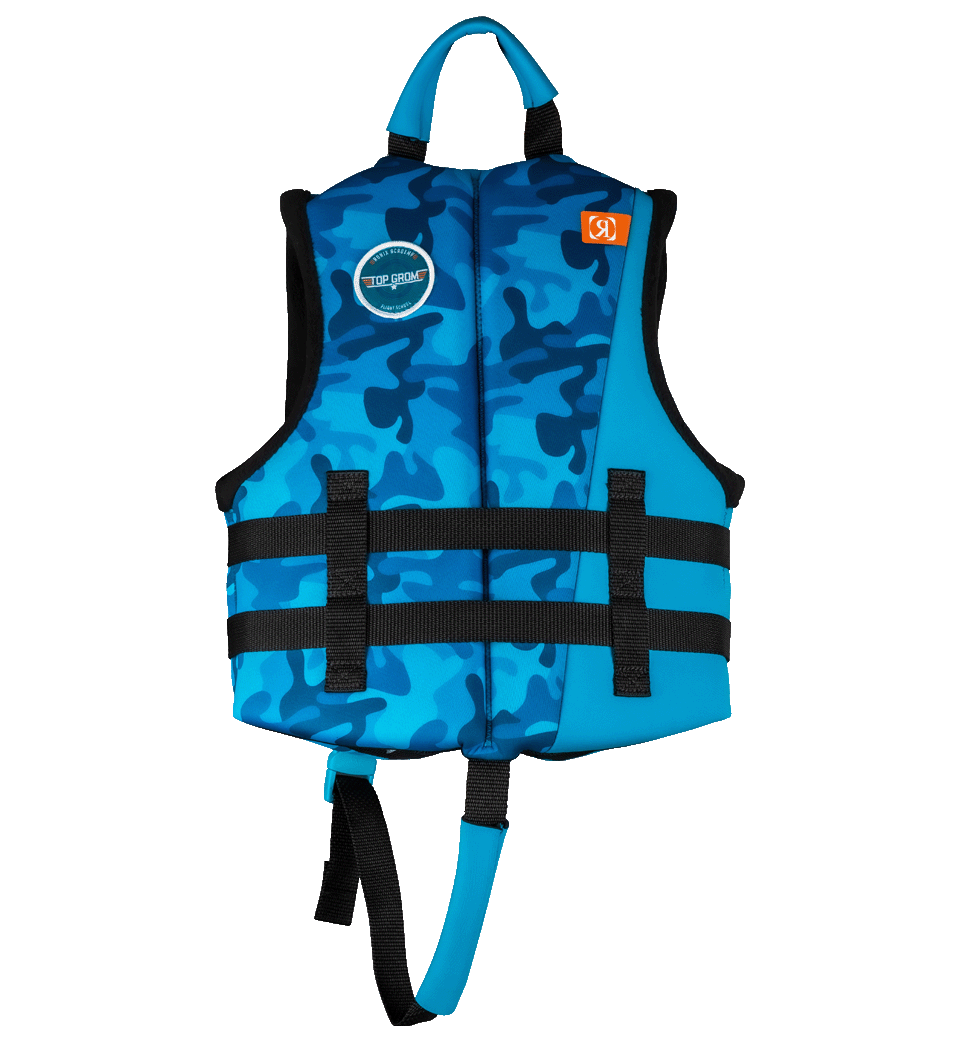 RONIX Child Top Grom CGA Wake Vest Blue Camo Youth Wake Vests Ronix 