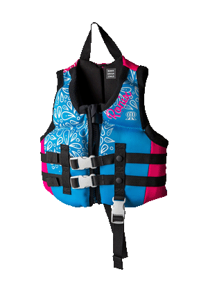 RONIX Girl's Child August CGA Wake Vest Sky Blue/Pink/White Youth Wake Vests Ronix 