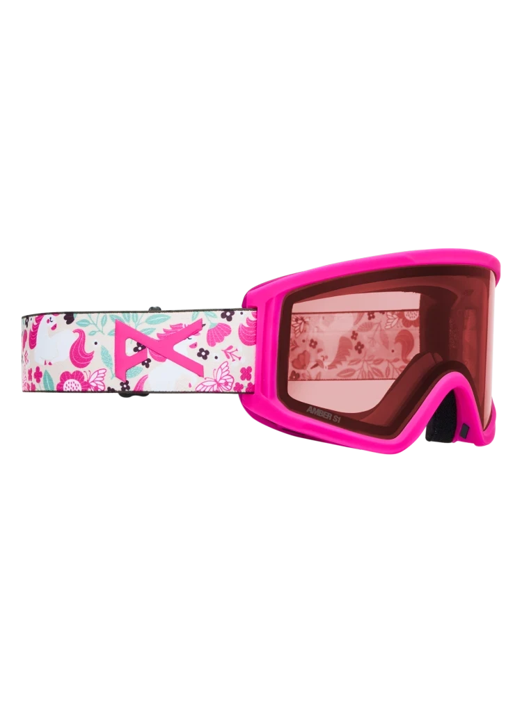 ANON Tracker 2.0 Unicorns - Pink Amber + Face MFI Face Mask Youth Snow Goggle Snow Goggles Anon 