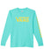 VANS Youth Classic Checker Sun Long Sleeve T-Shirt Waterfall/Passion Fruit Youth Rashguards Vans 
