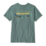 PATAGONIA Kid's Graphic T-Shirt '95 Oval Logo Tropiclimb/Blue Sage Boy's T-Shirts Patagonia 