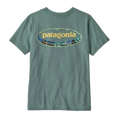 PATAGONIA Kid's Graphic T-Shirt '95 Oval Logo Tropiclimb/Blue Sage Boy's T-Shirts Patagonia 