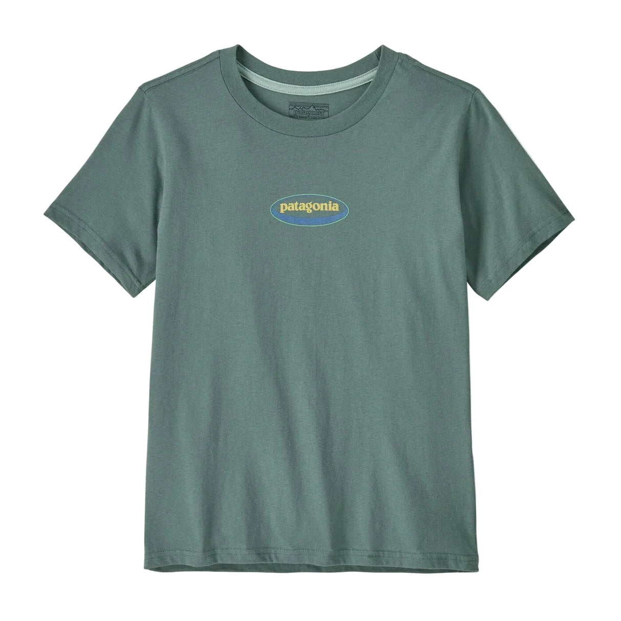 PATAGONIA Kid's Graphic T-Shirt '95 Oval Logo Tropiclimb/Blue Sage Boy's T-Shirts Patagonia 