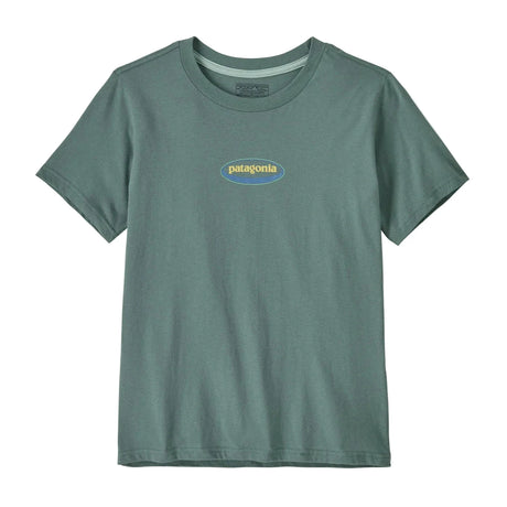 PATAGONIA Kid's Graphic T-Shirt '95 Oval Logo Tropiclimb/Blue Sage Boy's T-Shirts Patagonia 
