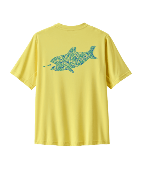 PATAGONIA Kids Capilene Silkweight T-Shirt Eat The Bait/Lemon Zest Boy's T-Shirts Patagonia 