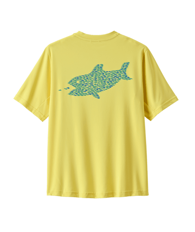 PATAGONIA Kids Capilene Silkweight T-Shirt Eat The Bait/Lemon Zest Boy's T-Shirts Patagonia 