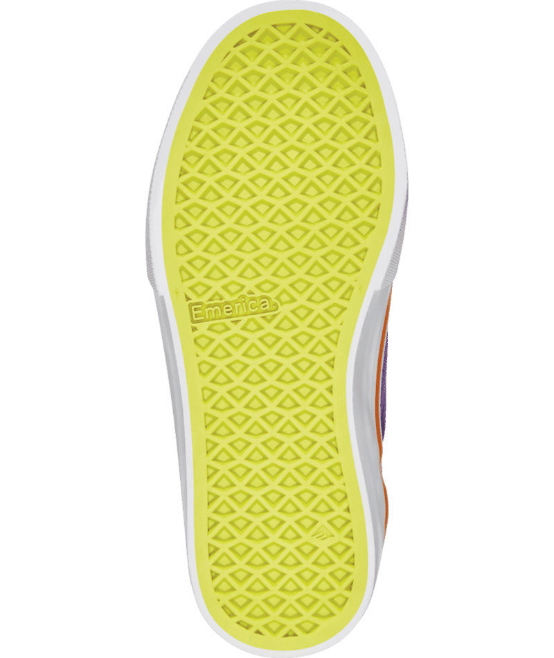 EMERICA Youth Wino Slip-On X O.J. Wheels Shoes Purple Youth and Toddler Skate Shoes Emerica 