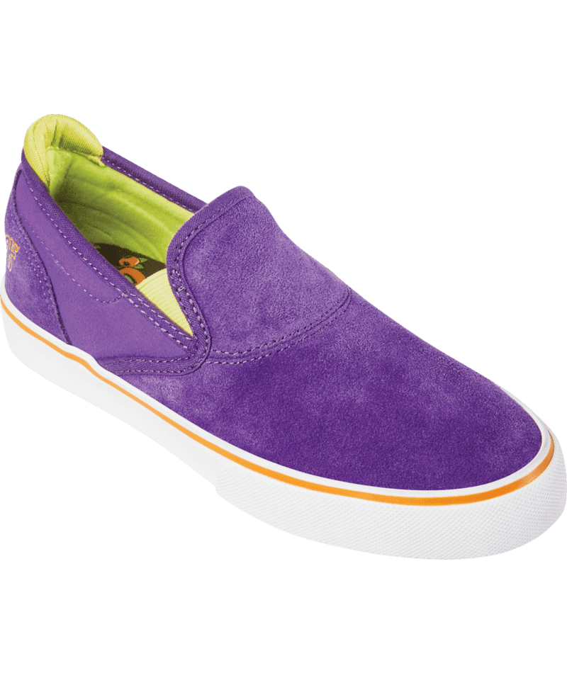 EMERICA Youth Wino Slip-On X O.J. Wheels Shoes Purple Youth and Toddler Skate Shoes Emerica 