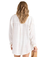 VOLCOM Women's Lived In Button Up 2 Shirt Star White Women's Flannels and Button Ups Volcom 