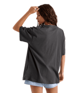 VOLCOM Women's Gatekeeper Stones Throw T-Shirt Vintage Black Women's Short Sleeve T-Shirts Volcom 